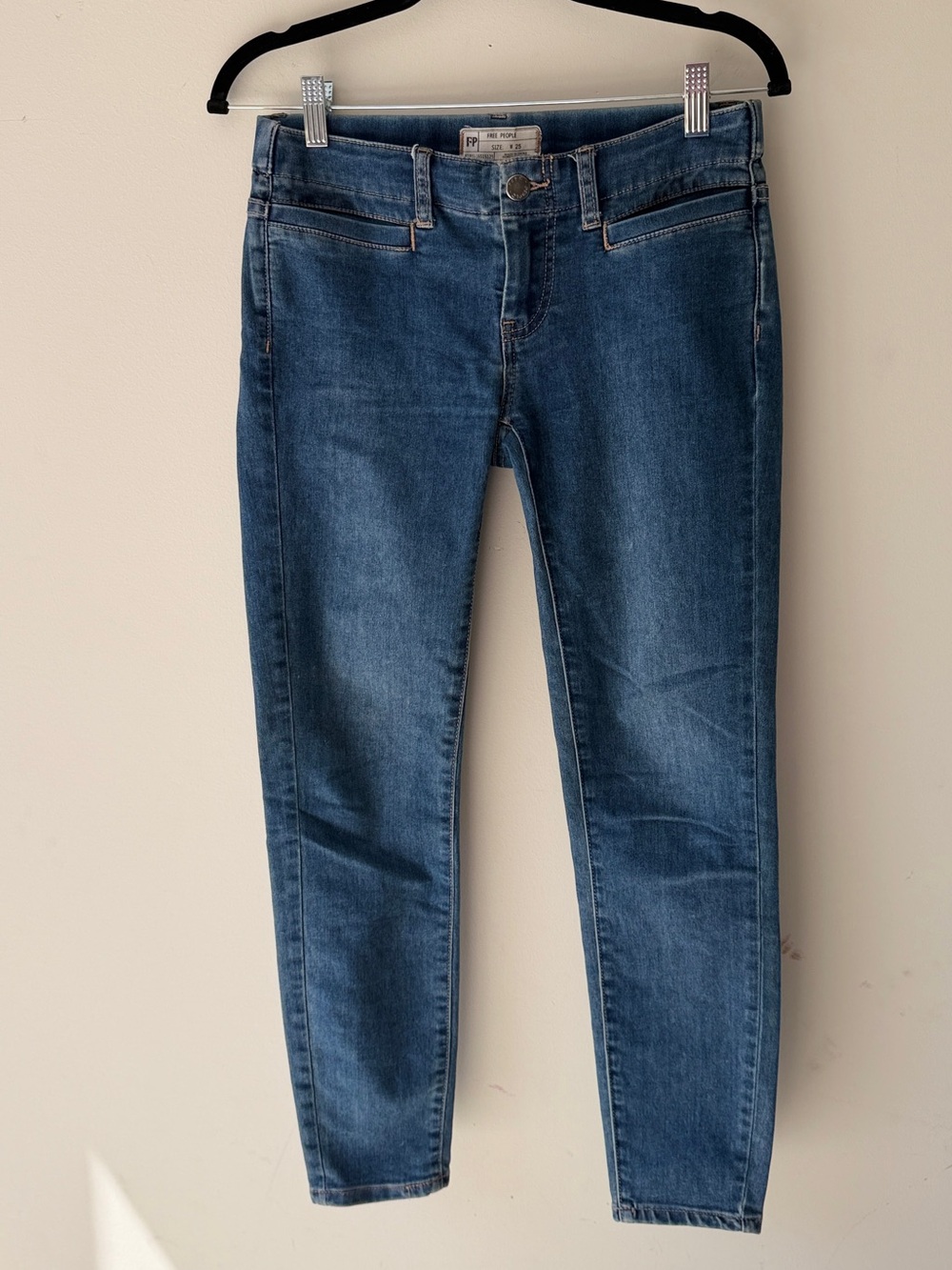Free People Skinny Jeans in Medium Blue Wash